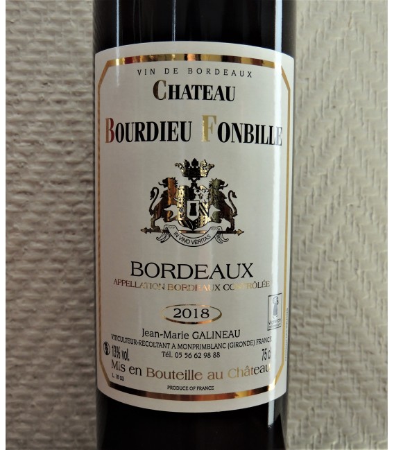 Bordeaux Rouge 2015 Château Bourdieu fonbille