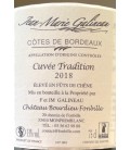 Côtes de Bordeaux rouge Cuvée Tradition 2018 Bourdieu Fonbille
